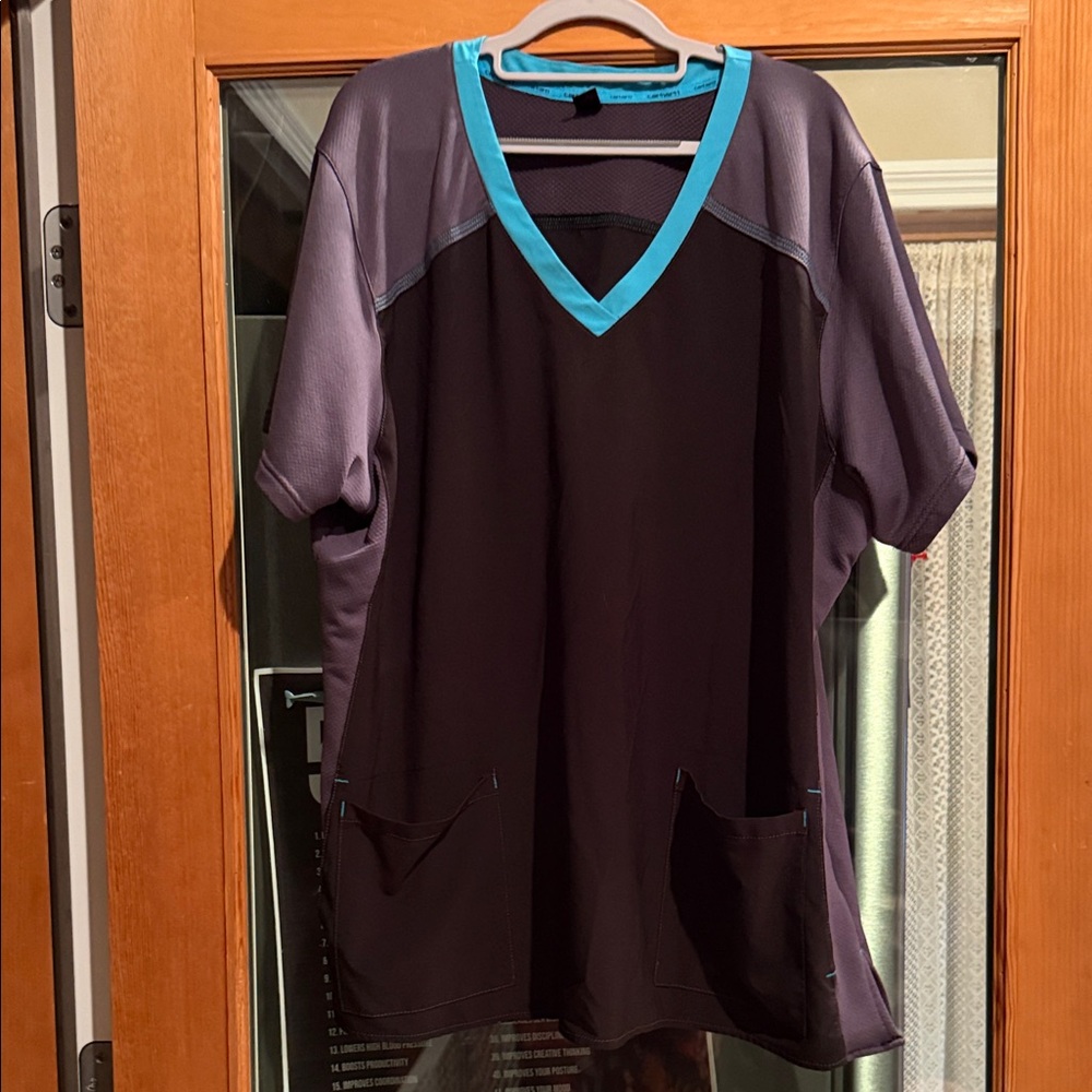 V-Neck Scrub Top with Pockets